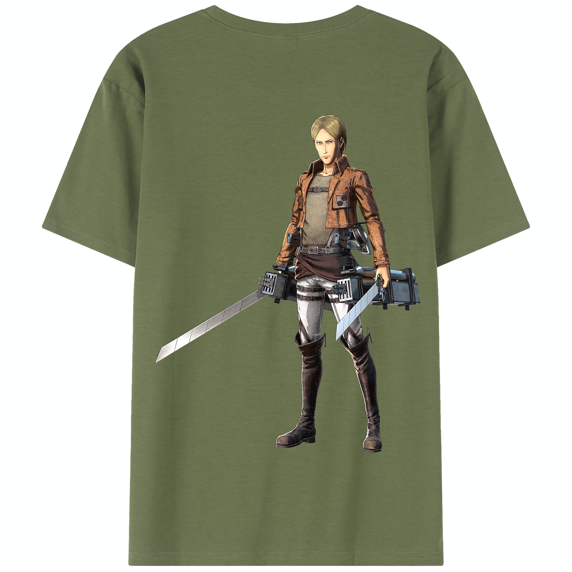 （画像用） 進撃の巨人 Attack on Titan 綿100％半袖Tシャツ（背面プリント）